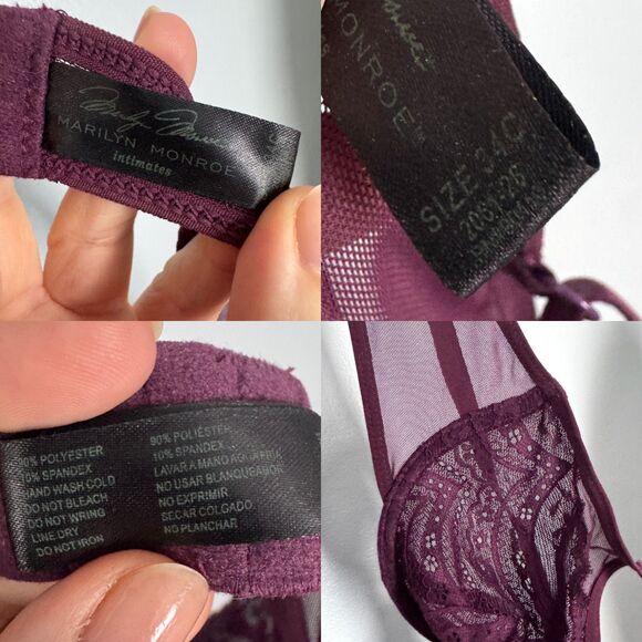 Marilyn Monroe Intimates Underwire Lace Bra - 34C - Picture 5 of 12